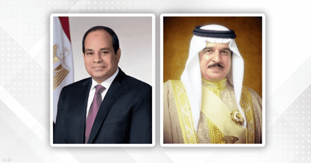 ملك البحرين يتلقى اتصالا هاتفيا من الرئيس المصري