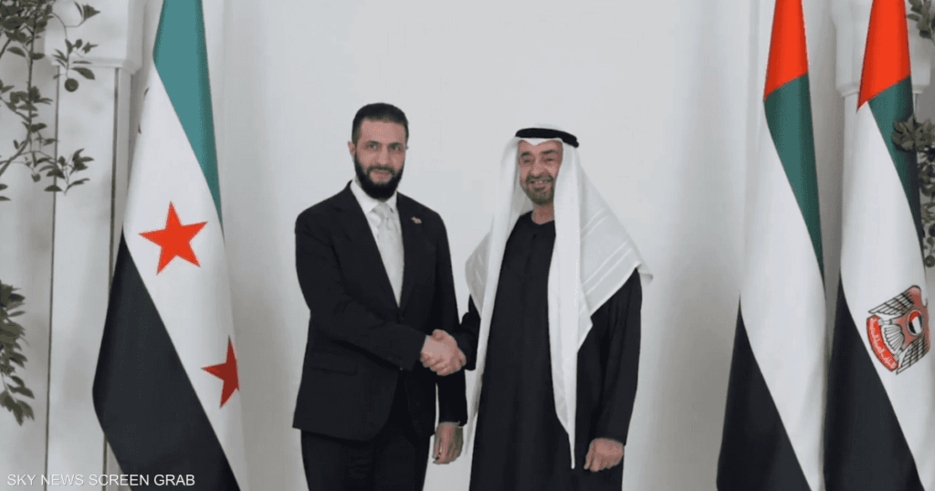 رئيس دولة الإمارات يستقبل الرئيس السوري في أبوظبي